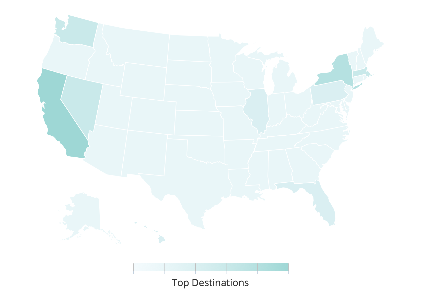 Heat Map of Chinese Travelers (2019)